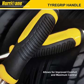 Hurricane 3 Piece Wood Chisel Set, Cr-V Construction for Woodworking Carving, Ergonomic TyreGrip Handle with Hardened Strike Cap