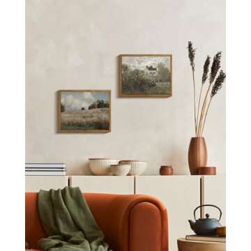 InSimSea Vintage Framed Canvas Wall Art 8x10 Inches