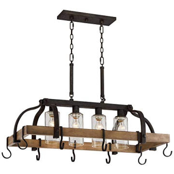 Franklin Iron Works Eldrige Chandelier with Pot Rack