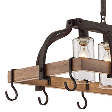 Franklin Iron Works Eldrige Chandelier with Pot Rack