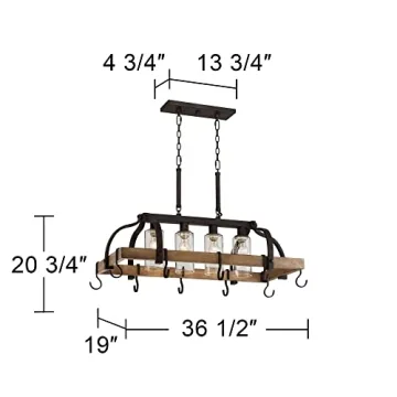 Franklin Iron Works Eldrige Chandelier with Pot Rack
