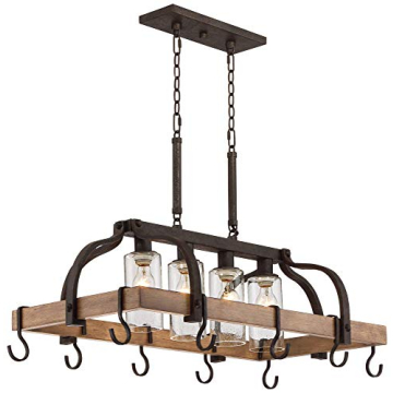 Franklin Iron Works Eldrige Chandelier with Pot Rack