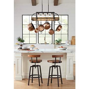 Franklin Iron Works Eldrige Chandelier with Pot Rack