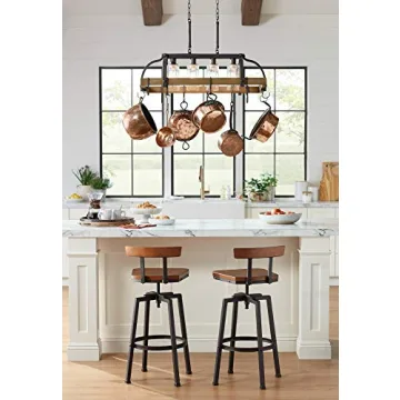 Franklin Iron Works Eldrige Chandelier with Pot Rack