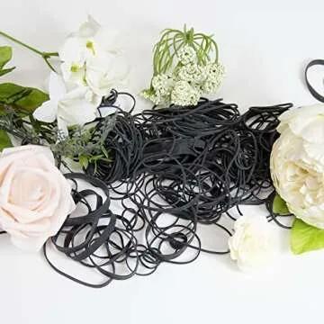 BAZIC Black Color Rubber Bands 2 Oz./ 56.70 g Assorted Sizes, Made in USA Elastic Bands for Bank Bills Money Dollars File Folders, 1-Pack