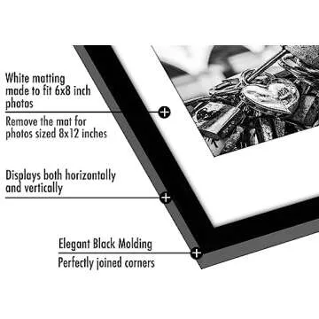 Americanflat 8x12 Picture Frame Set - Versatile and Stylish
