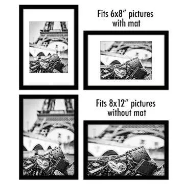 Americanflat 8x12 Picture Frame Set - Versatile and Stylish