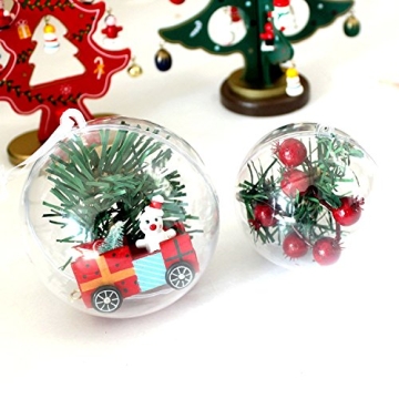 2.75" Clear Plastic Fillable Ornaments - Pack of 10