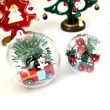 2.75" Clear Plastic Fillable Ornaments - Pack of 10