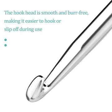 5.5 mm Crochet Hook, Ergonomic Handle for Arthritic Hands, Extra Long  Knitting Needles for Beginners and Crocheting Yarn (5.5 mm)