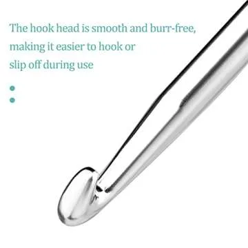 5.5 mm Crochet Hook, Ergonomic Handle for Arthritic Hands, Extra Long  Knitting Needles for Beginners and Crocheting Yarn (5.5 mm)