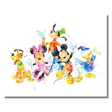 BigWig Prints Mickey And Minnie Prints - Minnie Mouse Wall Art, Mickey Mouse Wall Decor, Disney Pict...