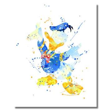 BigWig Prints Mickey And Minnie Prints - Minnie Mouse Wall Art, Mickey Mouse Wall Decor, Disney Pictures for Kids Room, Donald & Daisy Duck Posters, Goofy, Pluto - Unframed Set of 6 (8x10)