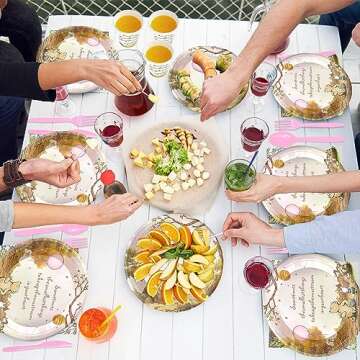 168pcs Winnie Baby Shower Decorations Plates Napkins Cups Pink Vintage Bear Birthday Party Supplies Baby Girls Newborn Birthday Disposable Forks Paper Tableware Set for 24 Guests