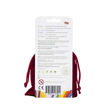 Crayon Rocks, Crayons in a Rock Shape, 16 Count, Tripod Grip Made For Handwriting Development in Kids and Toddlers, Fun & Educational, Creative Activity, Comes in a Red Velvet Bag - 16 Colors