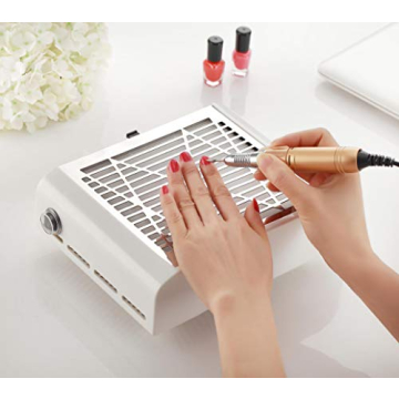 Miss Sweet Electric Nail Dust Collector for Manicure White