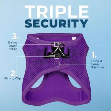 Best Pet Supplies Voyager Step-in Air Dog Harness - Comfortable, Secure, All-Weather Purple XS