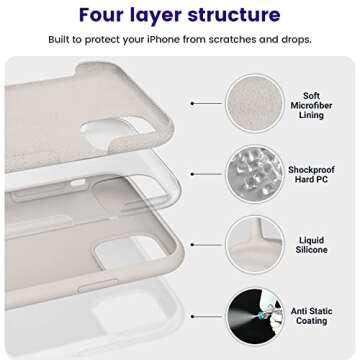 OTOFLY Compatible with iPhone 11 Pro Max Case,Ultra Slim Fit iPhone Case Liquid Silicone Gel Cover w...