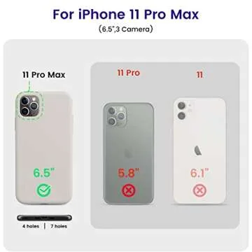 OTOFLY Compatible with iPhone 11 Pro Max Case,Ultra Slim Fit iPhone Case Liquid Silicone Gel Cover with Full Body Protection Anti-Scratch Shockproof Case (White Stone)