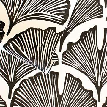 Tempaper x Novogratz Zebra Black Feather Palm Removable Peel and Stick Wallpaper, 20.5 in X 16.5 ft, Made in The USA
