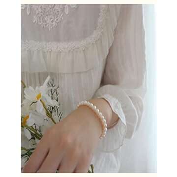 Kim Carrey Elastic Pearl Bracelet - Wedding & Bridesmaid Accessories (2PCS)