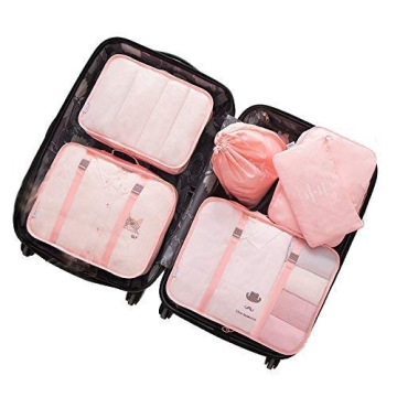 Adwaita 6 Set Pink Packing Cubes for Organized Travel