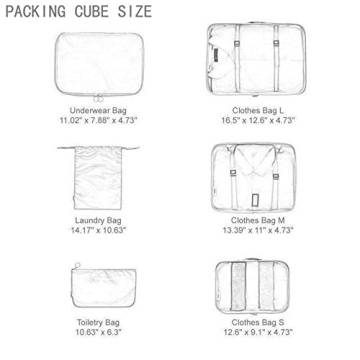 Adwaita 6 Set Pink Packing Cubes for Organized Travel