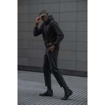 Stylish COOFANDY Men's Black Hoodies - Casual Comfort