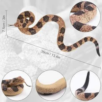 Porgaten Realistic Fake Snakes Set for Gardens and Parties