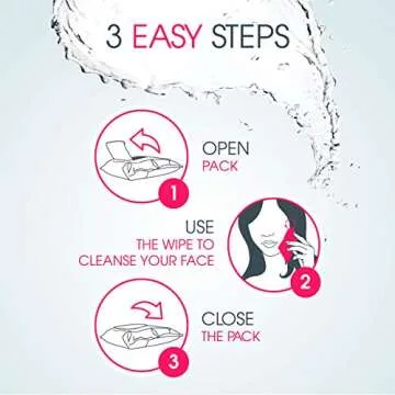 Bioderma Sensibio H2O Biodegradables Wipes Cleansing and MakeUp Removing Skin Soothing for Sensitive Skin, 50 Count