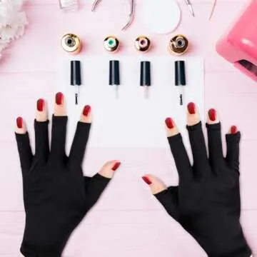 Syhood Anti-UV Fingerless Gloves for Gel Manicure