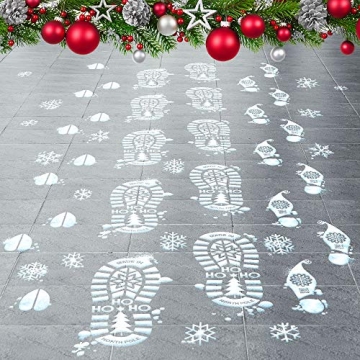 Colonel Pickles Novelties Santa Footprints Floor Decals - 180 Ct Bundle for Festive Cheer!