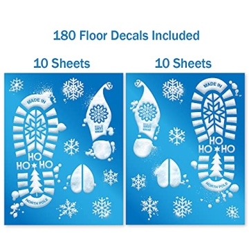 Colonel Pickles Santa Footprints - 180 Ct Holiday Stickers Kit