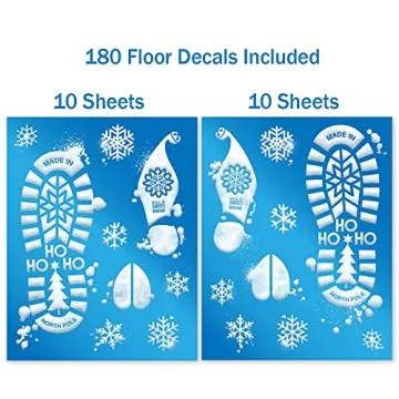 Colonel Pickles Santa Footprints - 180 Ct Holiday Stickers Kit