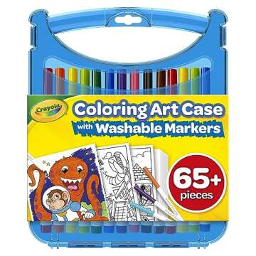Crayola Super Tips Coloring Art Case - 65+ Pieces for Kids