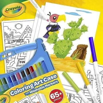 Crayola Super Tips Coloring Art Case - 65+ Pieces for Kids