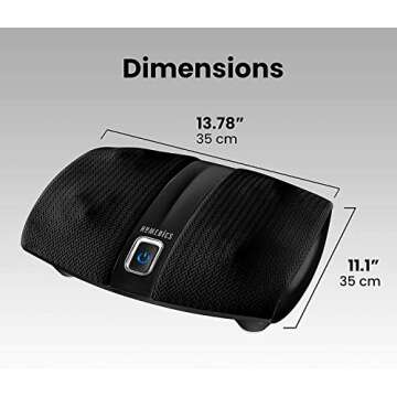 HoMedics Shiatsu Select Foot Massager with Heat – Shiatsu Foot Massager with Heat, Therapeutic Kneading & Rolling, 4 Rotational Heads with 12 Massage Nodes, Toe-Touch Control