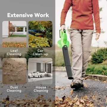 Lightweight 20V Cordless Leaf Blower with 2 Batteries