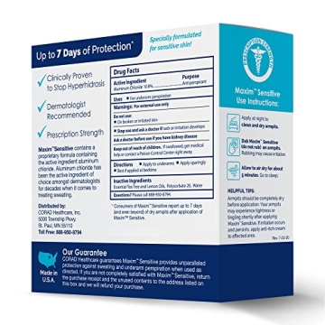 Maxim Antiperspirant Wipes for Women and Men | 7-Day Sweat Control