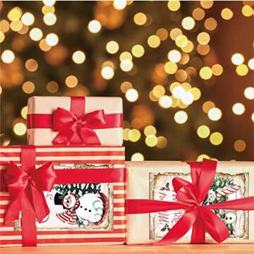 Quera Christmas Vintage Greeting Cards 27PCS Bulk Christmas Cards Snowman Santa Family Merry Christmas Cards With Envelopes For Christmas Holiday Parties 4 X 6 In Pink.