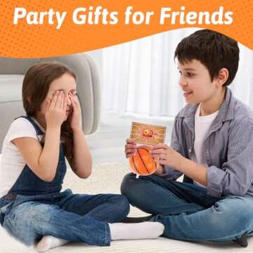 Thremhoo 16 PCS Stress Balls Foam Bouncy Balls for Kids Pinata Filler Goodie Bag Stuffers Easter Gifts Basketball Football Party Favor for 4-8 8-12 Treasure Box Toddler Bulk Toys Classroom Prizes