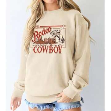 Western Sweatshirt Cowgirl Outfit for Women Concerts
