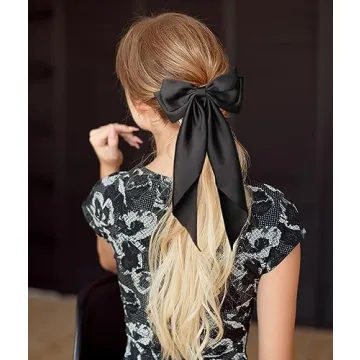 SUSULU Women's Satin Silk Bow Hair Accessories Set