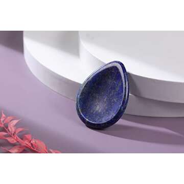 Jovivi Thumb Worry Stone - Palm Stones Pocket Natural Chakra Reiki Healing Crystals Therapy Geometry...