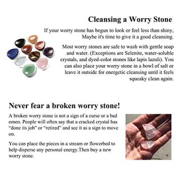 Jovivi Thumb Worry Stone - Palm Stones Pocket Natural Chakra Reiki Healing Crystals Therapy Geometry - Lapis Lazuli