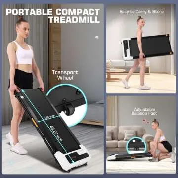 ANCHEER Under Desk Treadmill, 2.5HP Walking Pad Treadmill with Remote Control, Portable Compact Walking Treadmill for Home/Office/Gym, Installation-Free