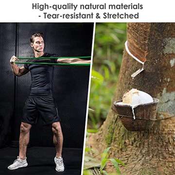 Resistance Bands Fitness Bands,4 Resistance Bands Set,Training Bands,Gymnastics Band,for Pull-up Fitness,Mobility Workouts, Strength Training,Home Fitness,Powerlifting,and Exercise with Carrying Bag