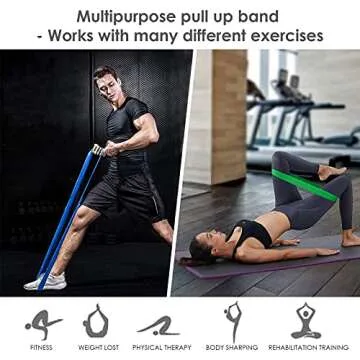 Resistance Bands Fitness Bands,4 Resistance Bands Set,Training Bands,Gymnastics Band,for Pull-up Fitness,Mobility Workouts, Strength Training,Home Fitness,Powerlifting,and Exercise with Carrying Bag