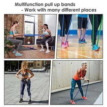 Resistance Bands Fitness Bands,4 Resistance Bands Set,Training Bands,Gymnastics Band,for Pull-up Fitness,Mobility Workouts, Strength Training,Home Fitness,Powerlifting,and Exercise with Carrying Bag