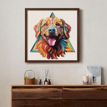 Wooden Puzzles for Adults - 200 Pieces Dog Unique Shaped Wooden Jigsaw Puzzles for Adults, Medium Si...